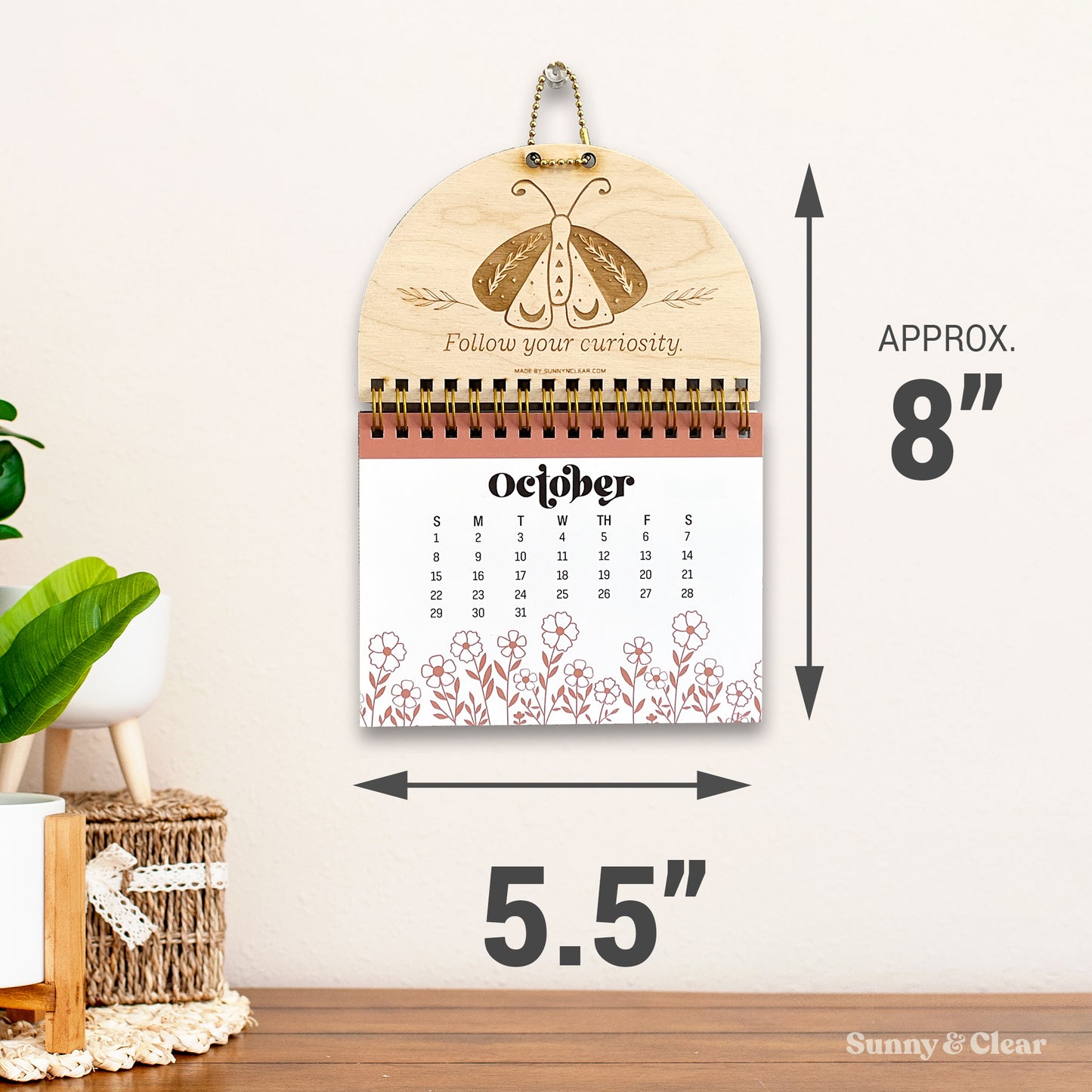 2024 mini wall calendar dimensions