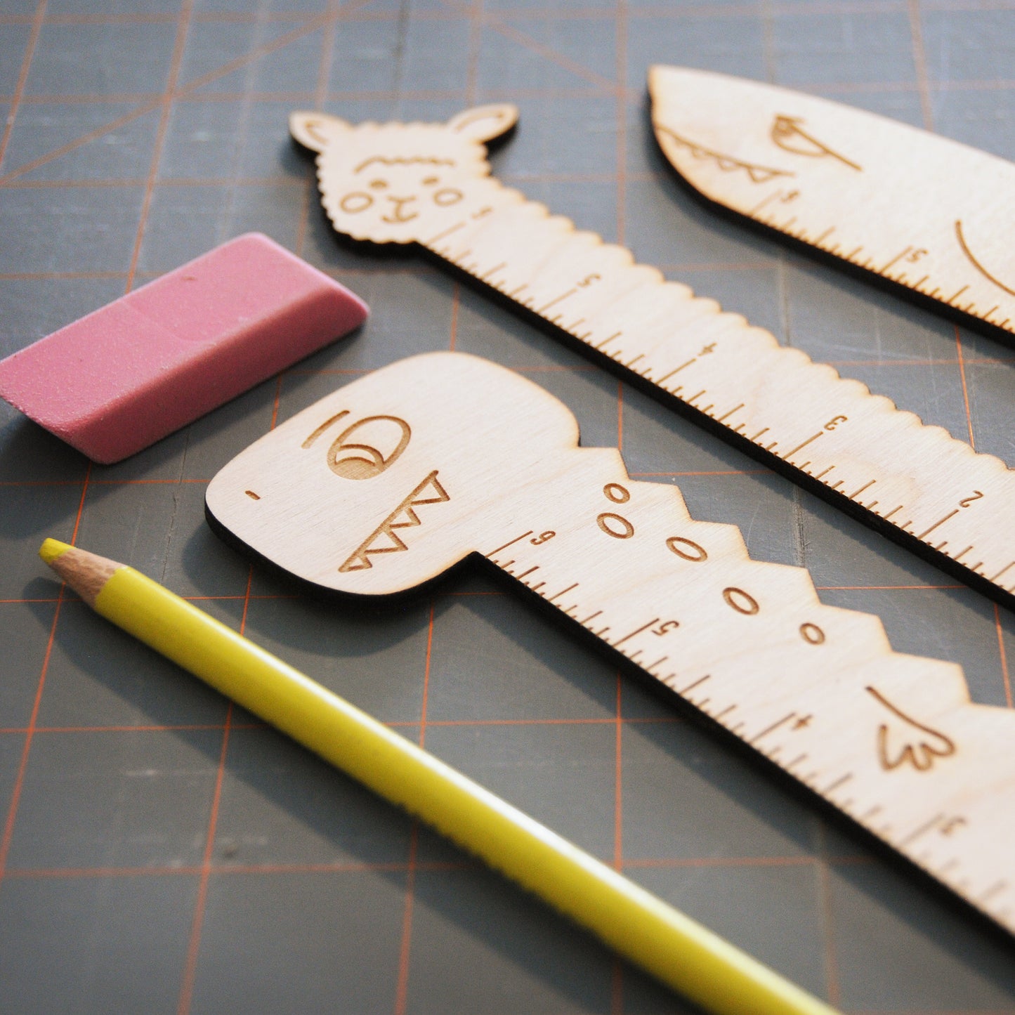 Cute Animal Rulers, Set of 2, Kids Back to School, Stocking Stuffer