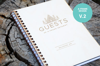 A-Frame Guest Book, AirBNB Modern Cabin, Personalized