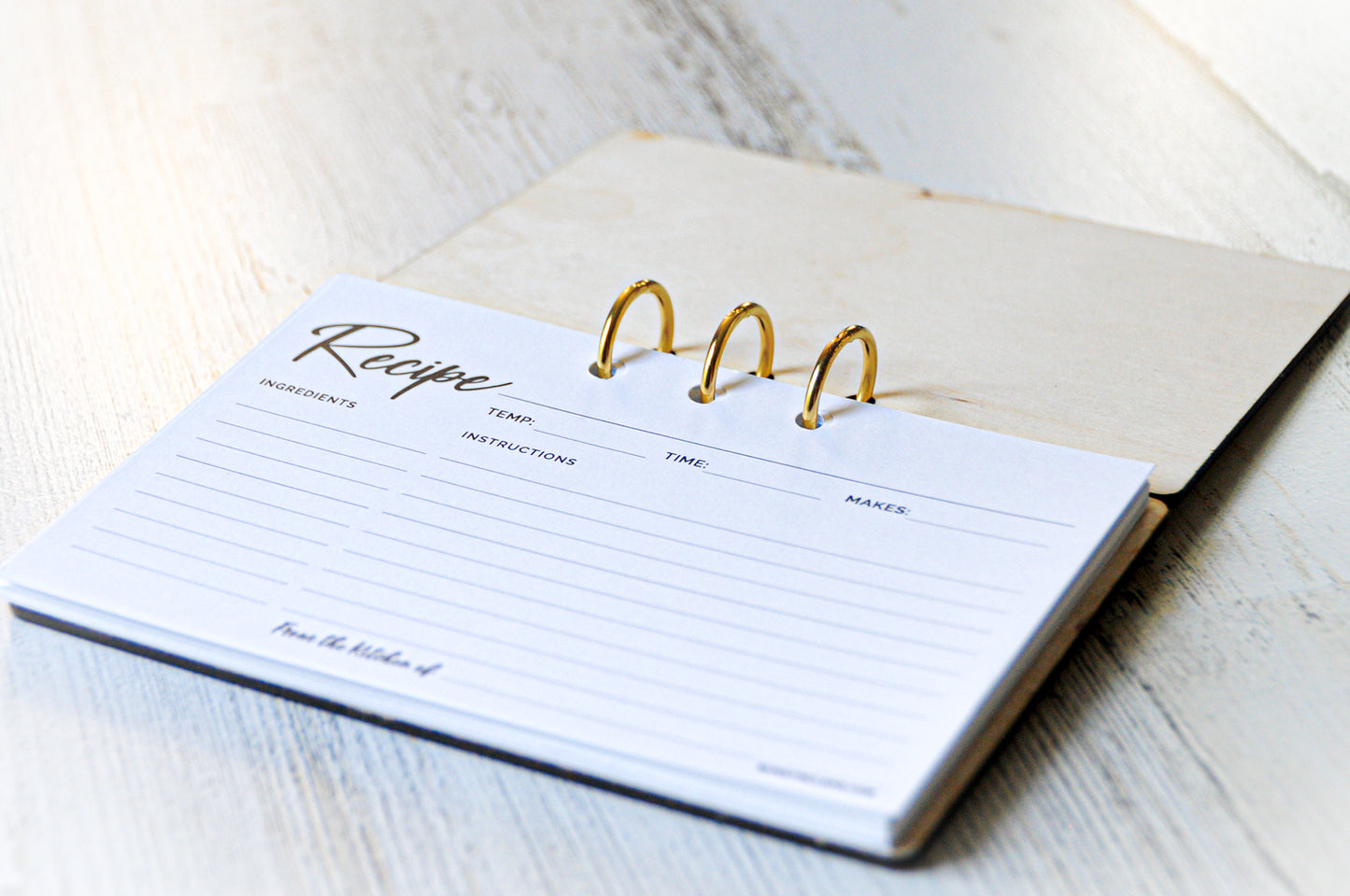 Fork & Knife, Recipe Card Binder, 4x6 Personalized