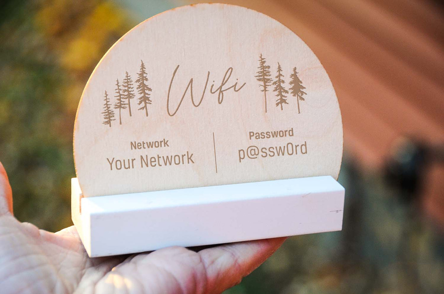 Tree Bunch WiFi Password Sign, Wood