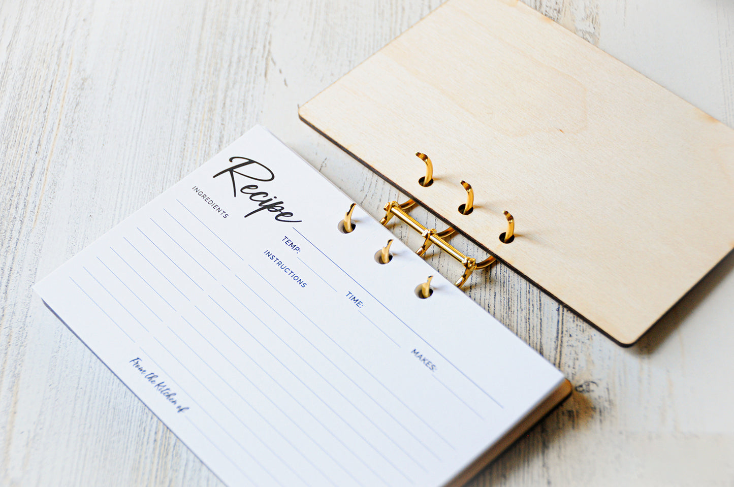 Fork & Knife, Recipe Card Binder, 4x6 Personalized