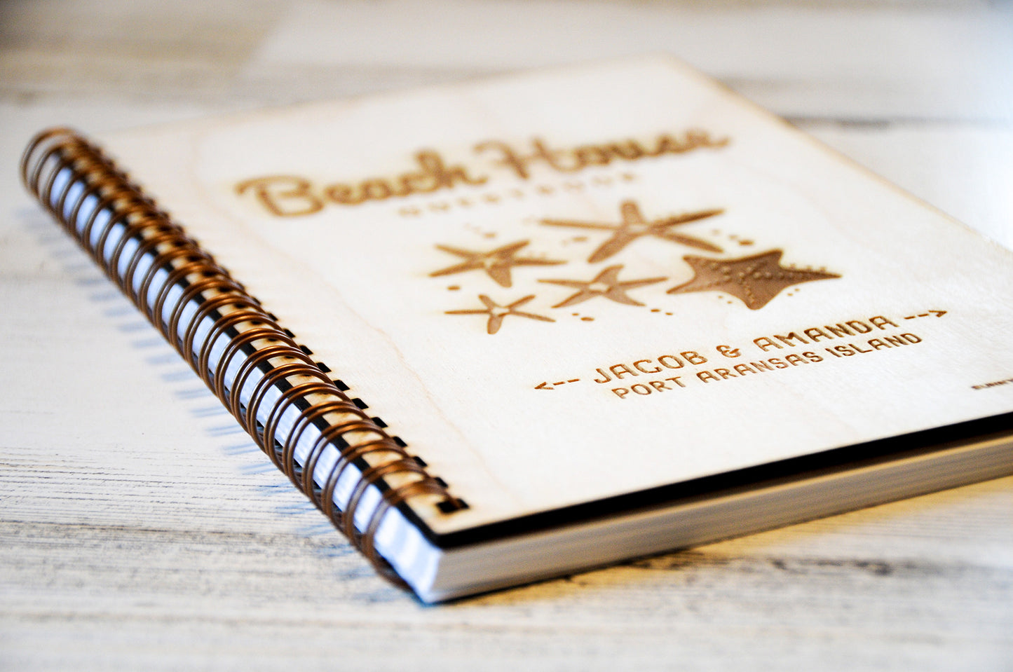 Beach House Guest Book, Starfish, Personalized