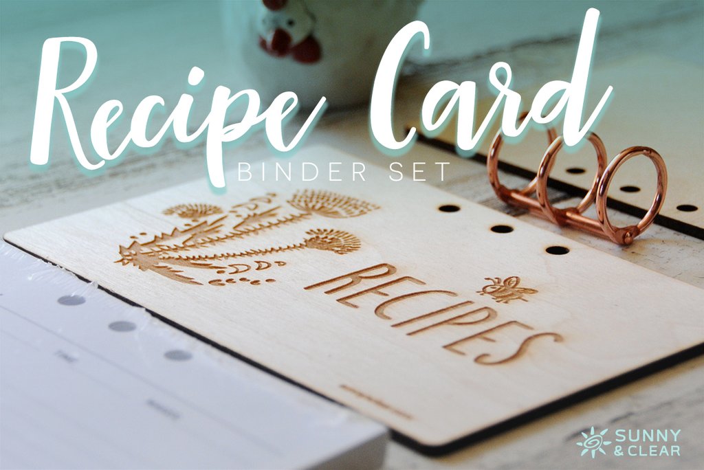 wood recipe card binder sets by Teresa Magnuson of Sunny & Clear