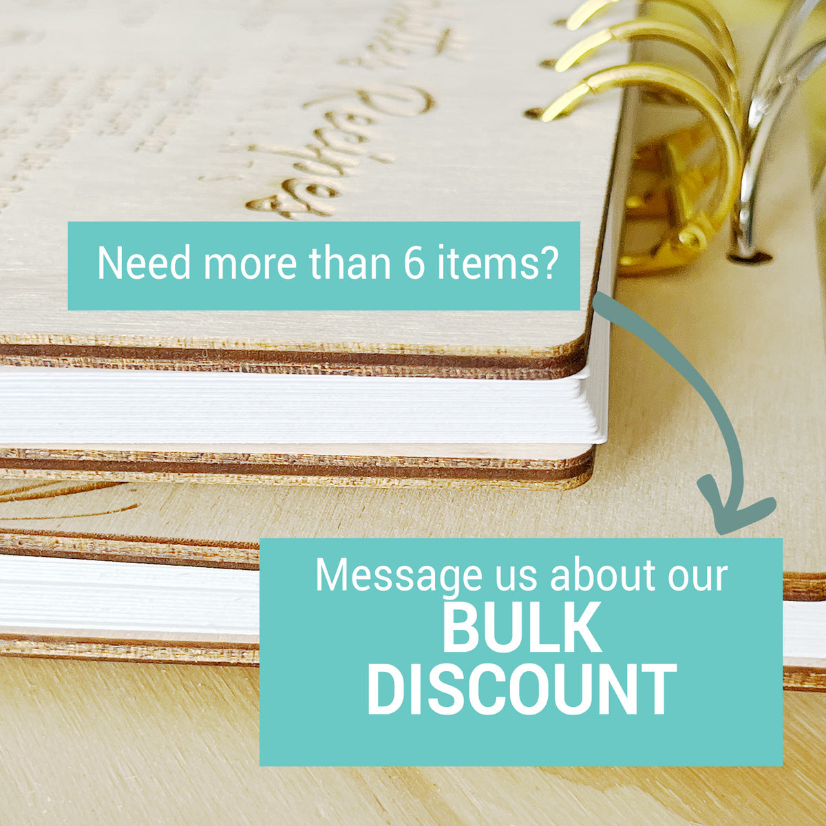 Personalized Wood Recipe Card Binder | 4x6 & 5x7 | Custom Logo
