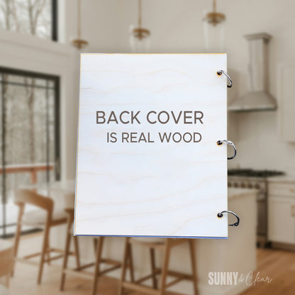 Pine Trees Welcome Book Binder — Personalized Engraved Wood