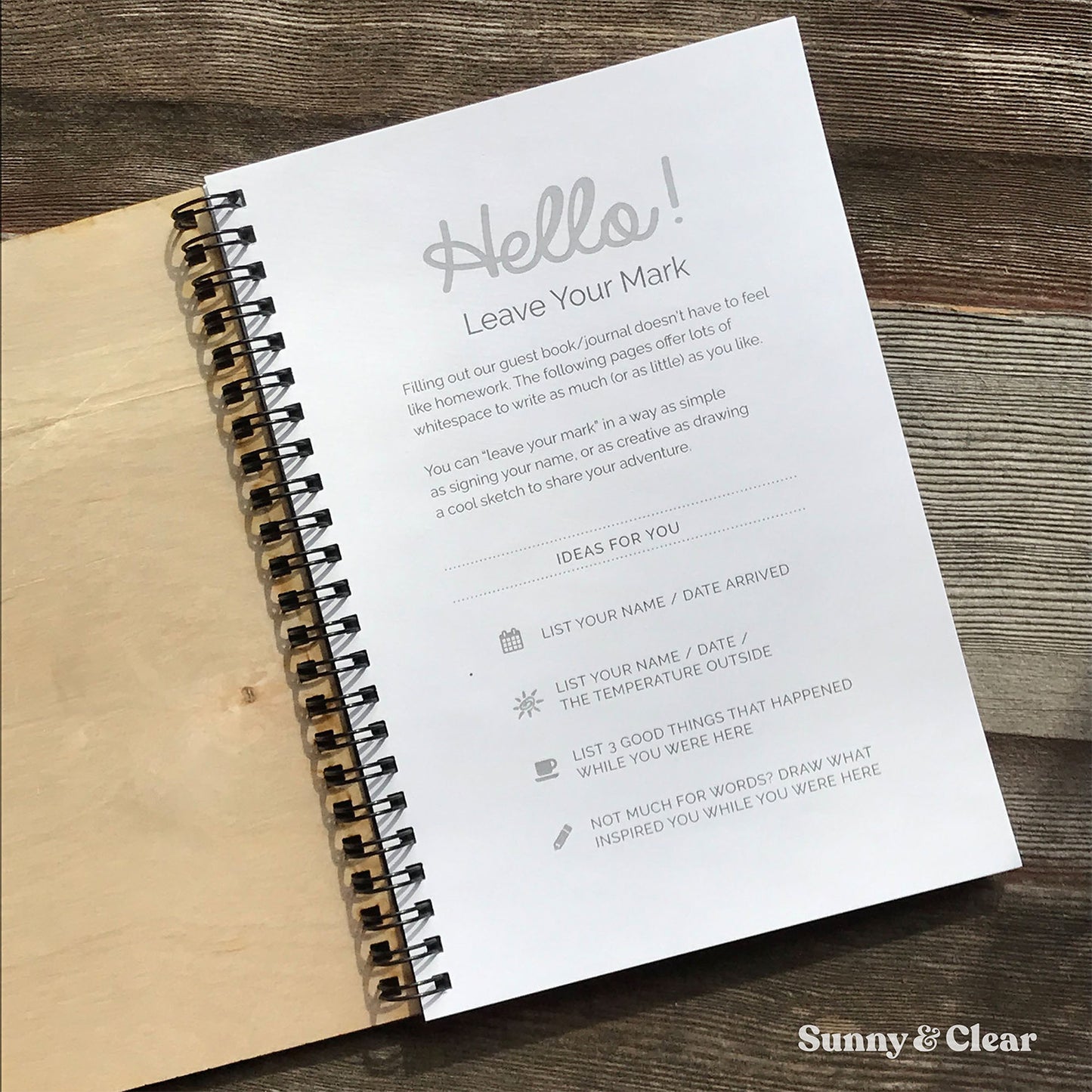 Chill Word Art Guest Book | Wood Cutout Typography Cabin & Airbnb Guestbook