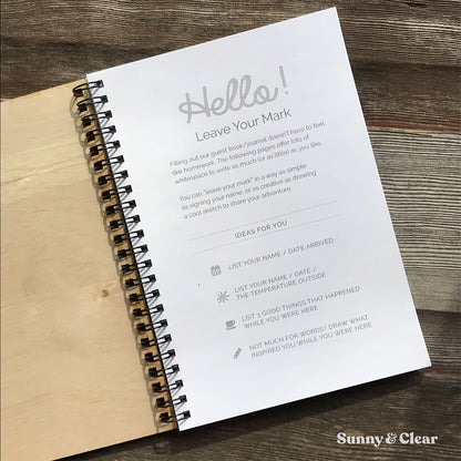 Chill Word Art Guest Book | Wood Cutout Typography Cabin & Airbnb Guestbook