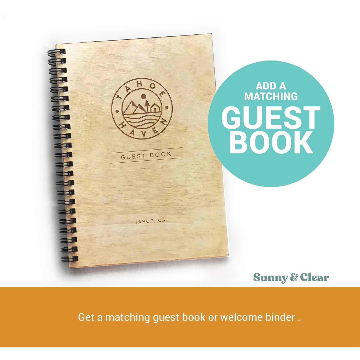 get a matching wood guest book for your custom wood pens