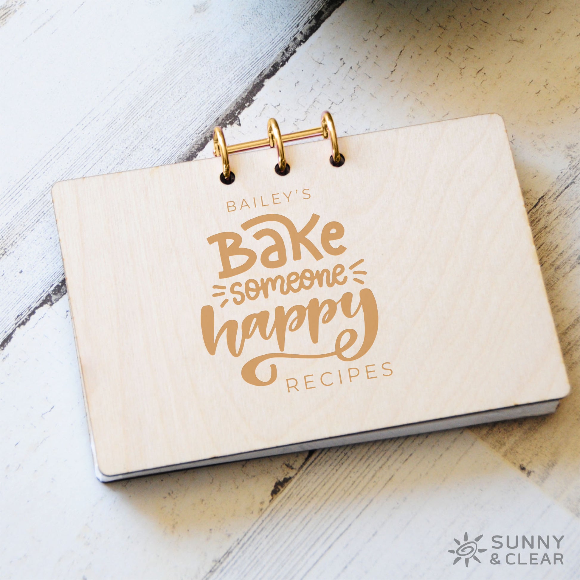 Bake Someone Happy Recipe Card Binder, 4x6, Recipe Book Sunny & Clear Bake Someone Happy Recipe Card Binder, 4x6, Recipe Book Sunny & Clear