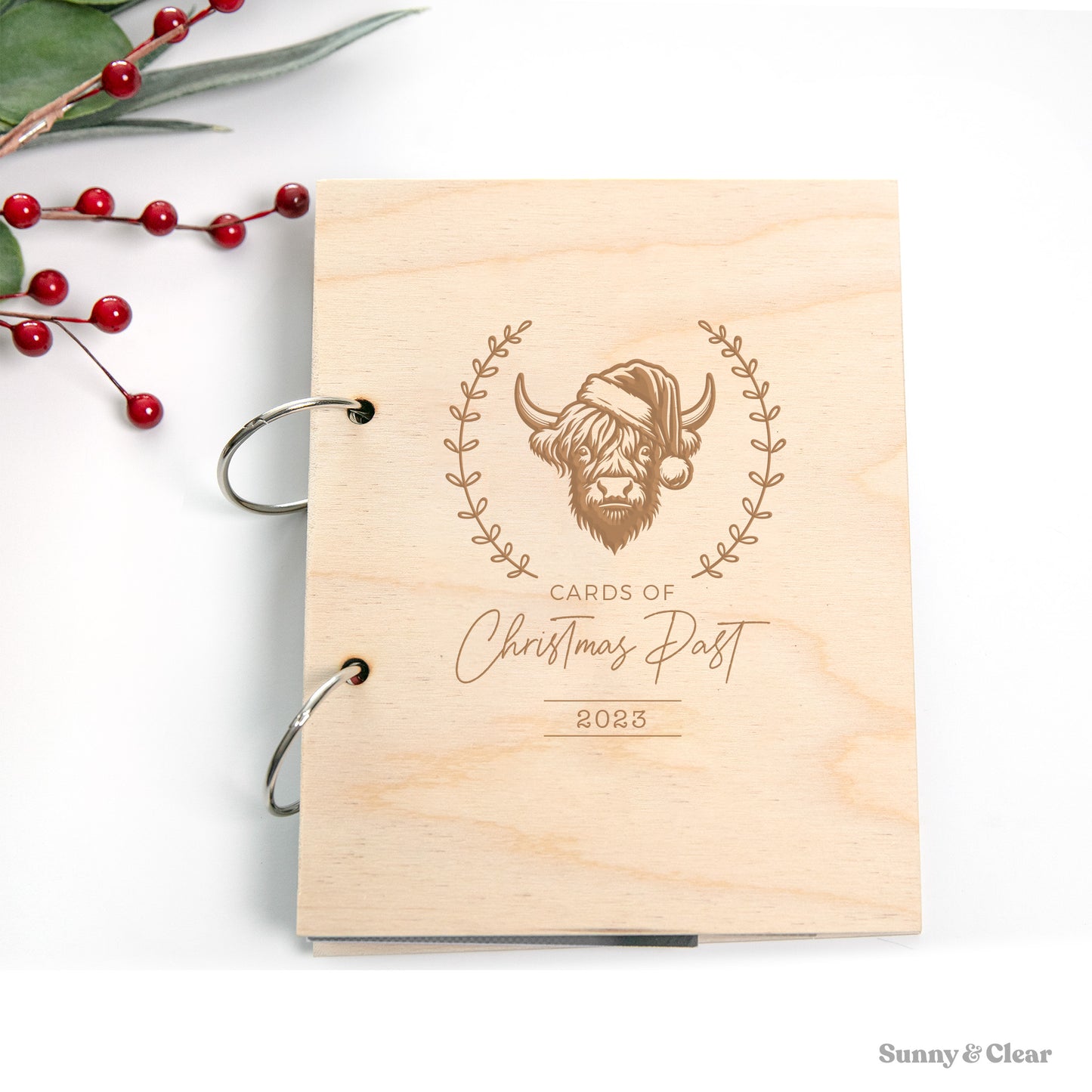 SVG Christmas Card Keeper, Card Keepsake, Card Book, Card Binder, Card Storage Personalized