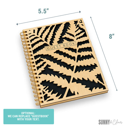 Fern Cutout Wooden Guest Book | Custom Cabin & Airbnb Guestbook