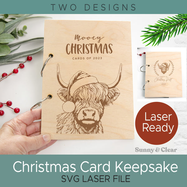 Christmas Card Memory Booklet - Keepsake for Holiday Cards – Glowforge Shop