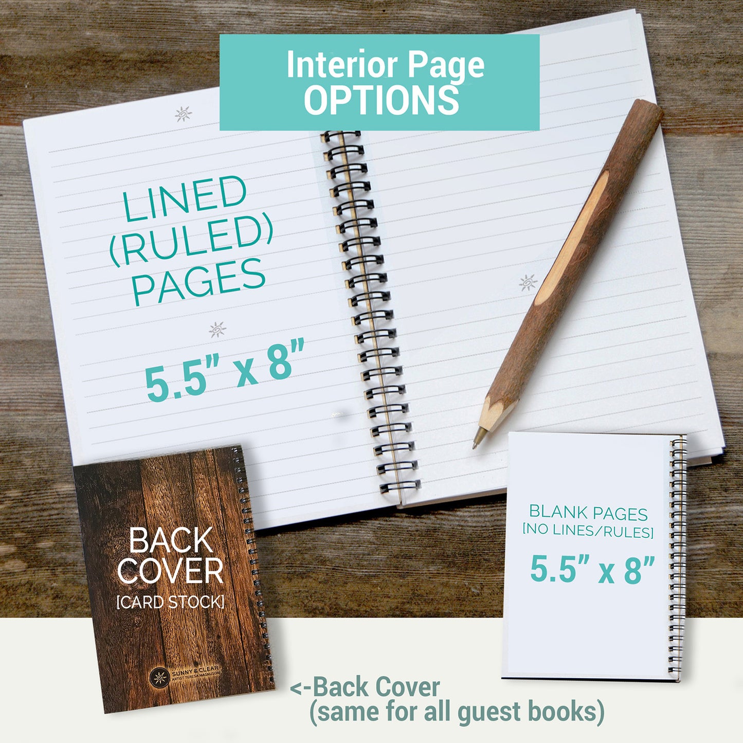 Fern Cutout Wooden Guest Book | Custom Cabin & Airbnb Guestbook