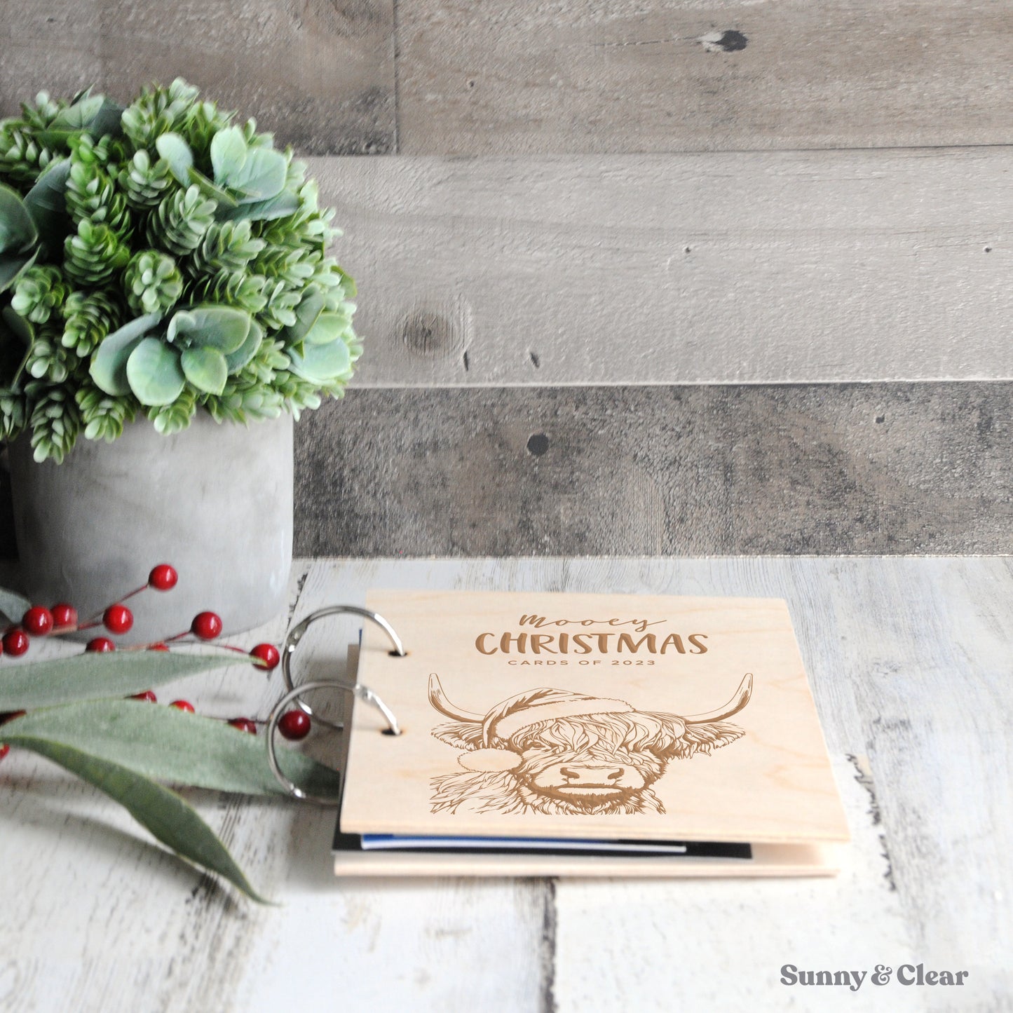 Christmas Card Binder, Card Keeper, Card Holder Book, Greeting Card Display