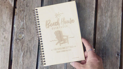 Beach House Guest Book, Beach Chair, Adirondack, Personalized