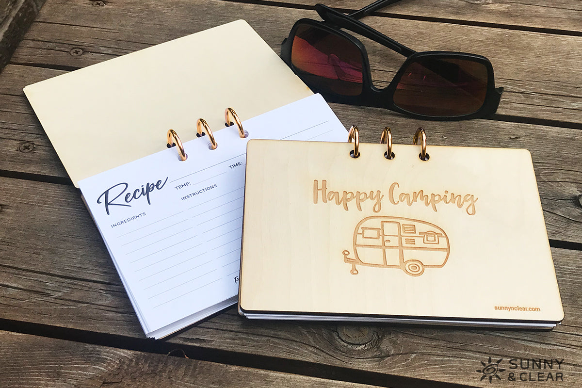 Happy Camping, Recipe Card Binder, 4x6