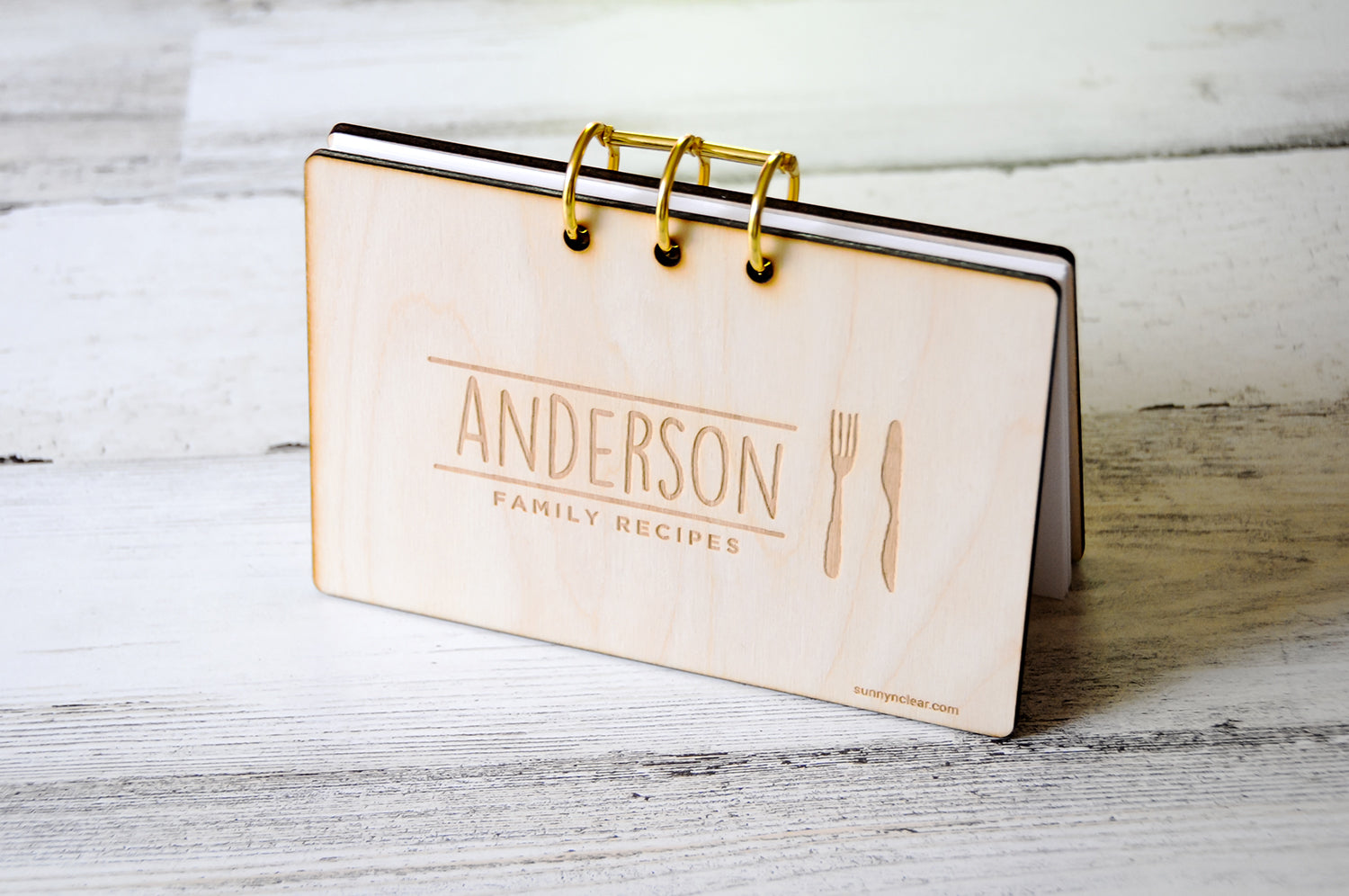 Fork & Knife, Recipe Card Binder, 4x6 Personalized Sunny & Clear Fork & Knife, Recipe Card Binder, 4x6 Personalized Sunny & Clear