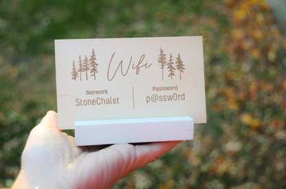 Tree Bunch WiFi Password Sign, Wood