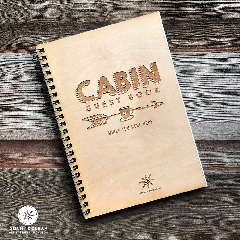 Cabin Guest Book, Coffee Cup, Personalized