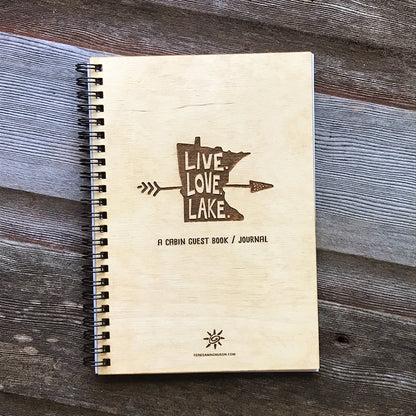 Lake House Guest Book, MN Live Love Lake, Personalized