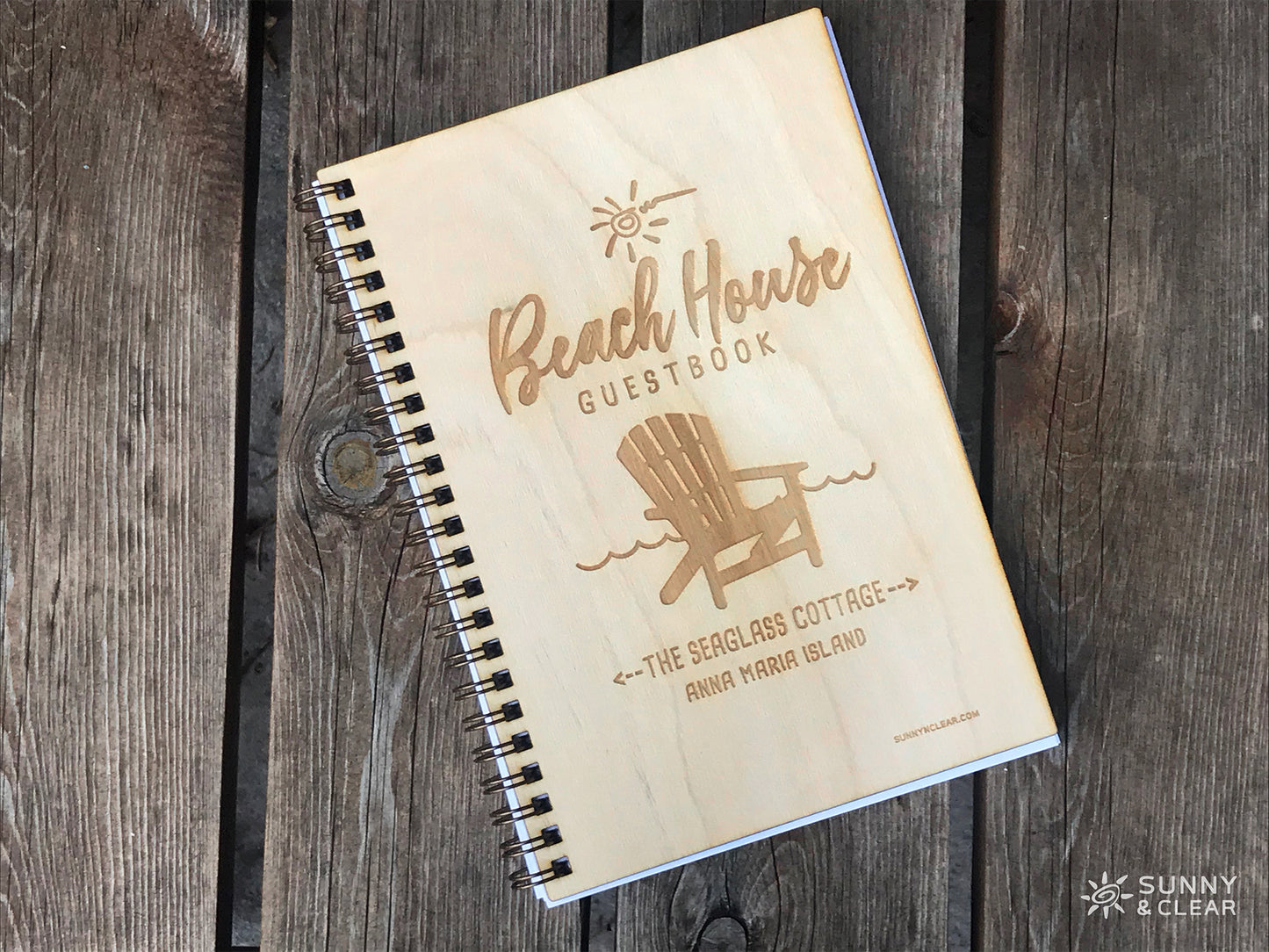 Beach House Guest Book, Beach Chair, Adirondack, Personalized