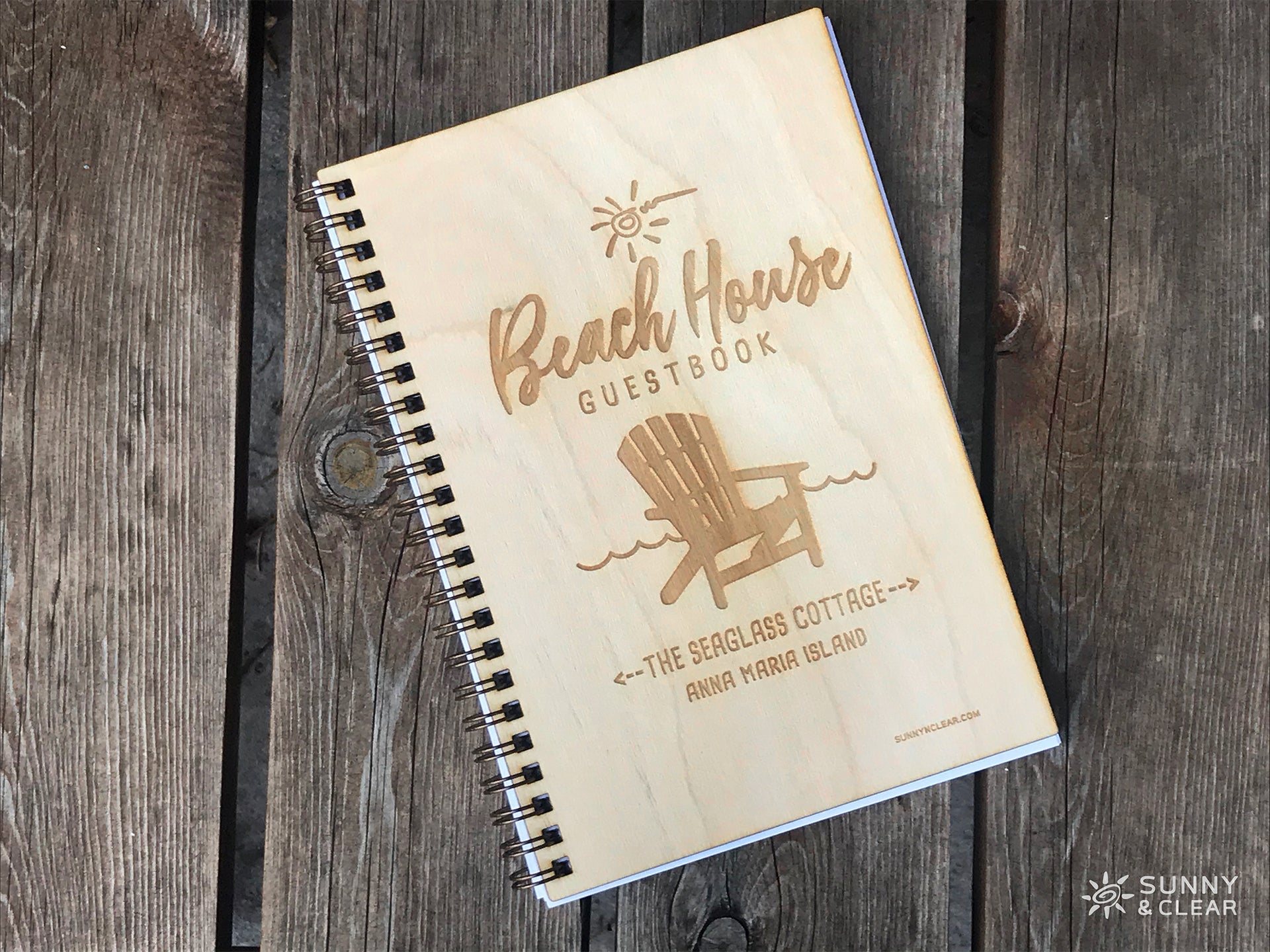 Personalized Beach House Guest Book, Vacation Home Guest Book