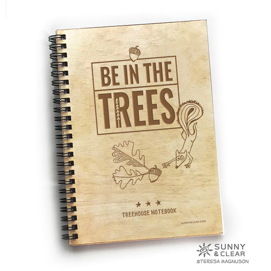 Tree House Guestbook, Squirrel, Be In the Trees, Personalized Custom