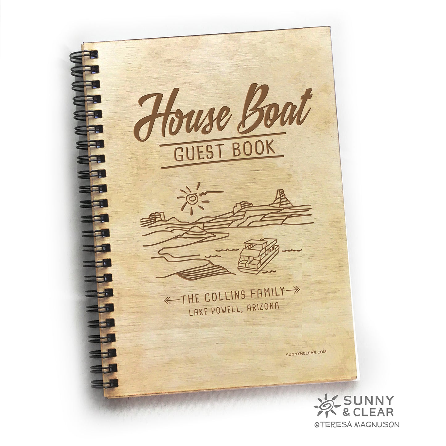 House Boat Guest Book, Lake House, Personalized